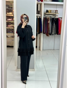 Levidor Plise Pantolon Takım 100281 siyah