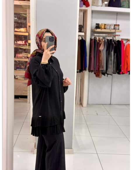 Levidor Plise Pantolon Takım 100281 siyah