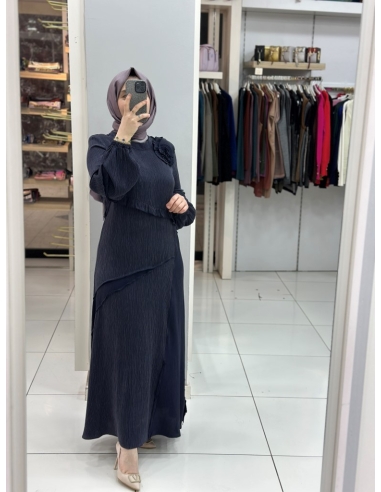 Levidor İpek Cupra Elbise 330278 lacivert