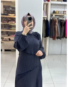 Levidor İpek Cupra Elbise 330278 lacivert 2