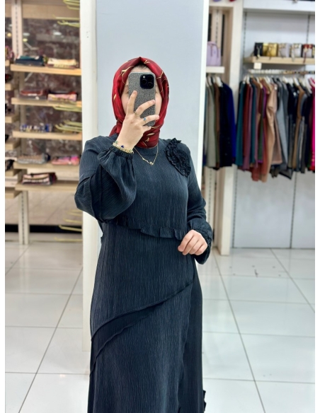 Levidor İpek Cupra Elbise 330278 siyah