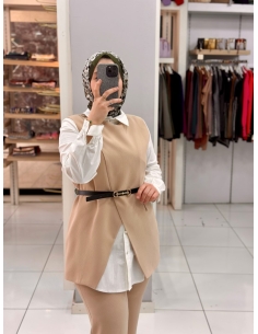 Levidor Yelekli Takım 100668 bej 2