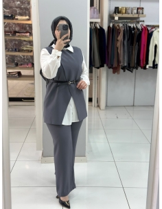 Levidor Yelekli Takım 100668 gri