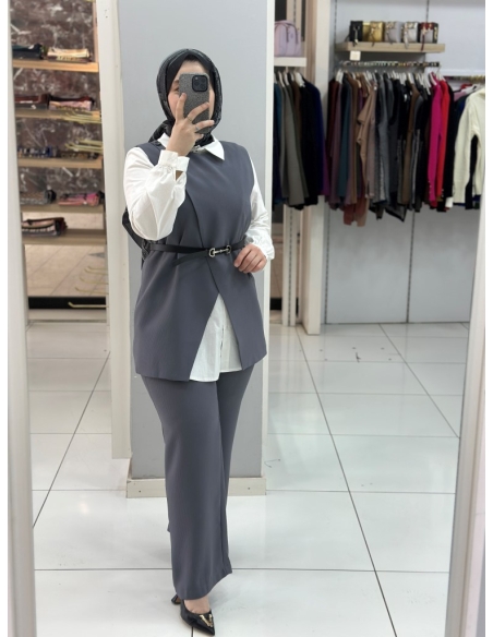 Levidor Yelekli Takım 100668 gri