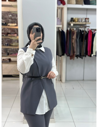 Levidor Yelekli Takım 100668 gri