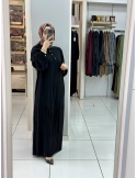 Levidor Plise Elbise 330183 siyah