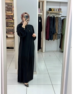 Levidor Plise Elbise 330183 siyah