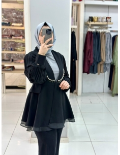 Levidor Taşlı Ceket Takım 100388 siyah 2