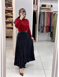 Kraş Etek Takım siyah-bordo