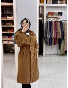 LEVİDOR KAPAKLI TRENÇKOT 530054 TÜTÜN 2