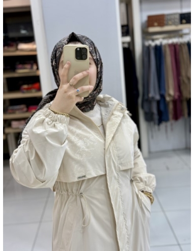 LEVİDOR KAPAKLI TRENÇKOT 530054 KREM