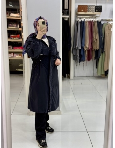 LEVİDOR KAPAKLI TRENÇKOT 530054 LACİVERT 2