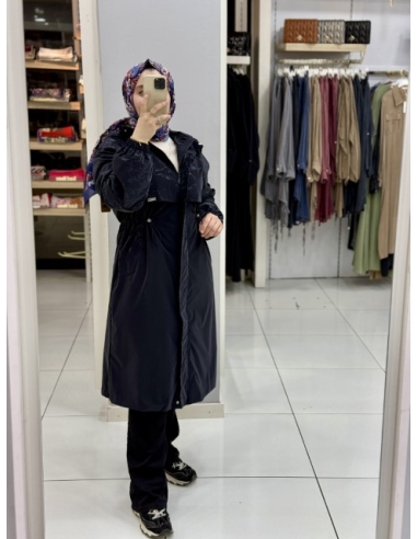 LEVİDOR KAPAKLI TRENÇKOT 530054 LACİVERT