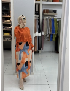 N Prive Plise Takım 18036 TURUNCU