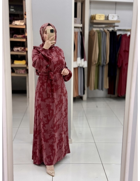 Levidor İpek Cupra Elbise 330268 Bordo