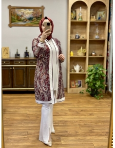 Levidor 2li Kimono Takım 260031 bordo