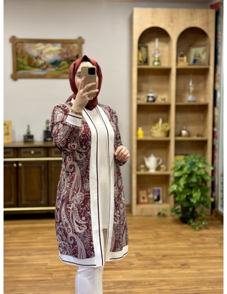 Levidor 2li Kimono Takım 260031 bordo