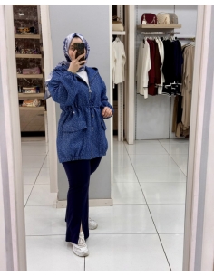 N PRİVE F14267 DOĞAL KUMAŞ TRENÇ