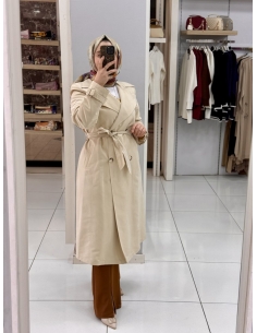 N PRİVE KRUVAZE TRENÇ N14006 BEJ