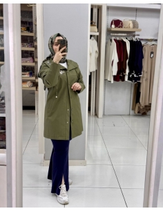 N PRİVE F19461 ÇITÇIT DET TRENÇ HAKİ