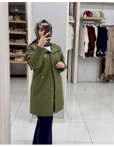 N PRİVE F19461 ÇITÇIT DET TRENÇ HAKİ