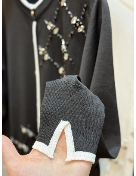 N PRİVE F17029 AKSESUAR DET KISA HIRKA