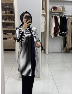 N PRİVE F19463 ÖRME DETAYLI PANTOLONLU 3LÜ TAKIM LACİ 2