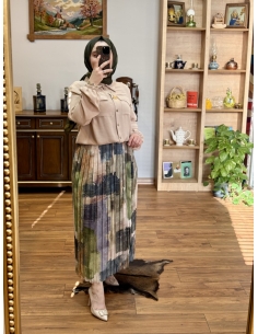 LEVİDOR BEYMEN PLİSE ETEKLİ TAKIM 131043 HAKİ