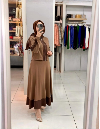 Levidor Nubuk Detaylı Takım 100666 kahve