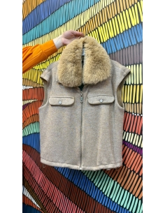 Levidor Kürklü Yelek 260028 camel