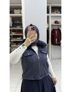 Levidor Kürklü Yelek 260028 laci