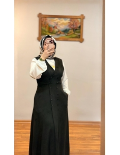 ALVİNA SÜET JİLE ELBİSE 45947 SİYAH 2