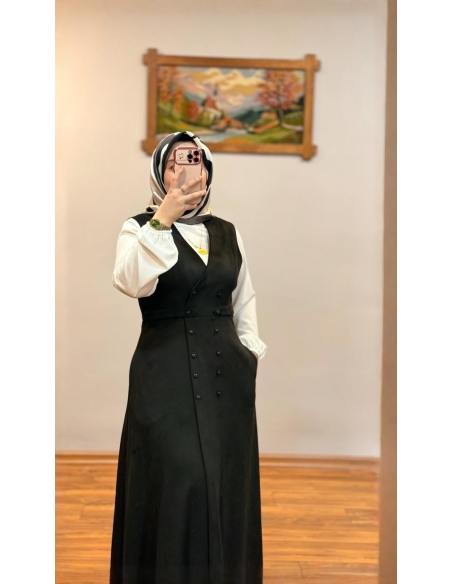 ALVİNA SÜET JİLE ELBİSE 45947 SİYAH