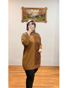 N PRİVE F17021 ZEBRA DESEN  MERSERİZE TUNİK 2