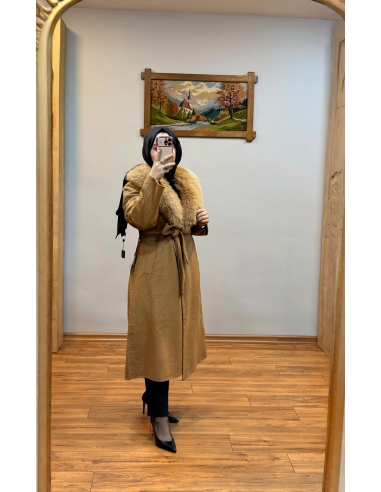 KAYRA PREMİUM %30 YÜN KÜRKLÜ KABAN 17024