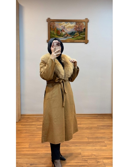 KAYRA PREMİUM %30 YÜN KÜRKLÜ KABAN 17024