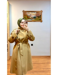 KAYRA %50 HAKİKİ YÜN PREMİUM KAŞE KABAN 17038 CAMEL 2