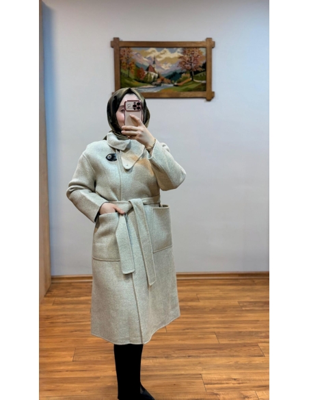 KAYRA %62 HAKİKİ YÜN PREMİUM KAŞE KABAN 17032E TAŞ