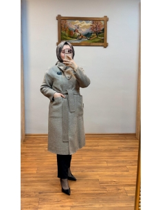 KAYRA %62 HAKİKİ YÜN PREMİUM KAŞE KABAN 17032E VİZON