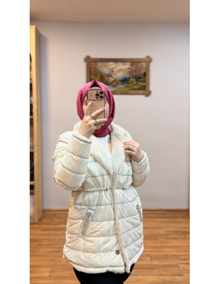 N PRİVE ŞİŞME MONT N14145 BEYAZ