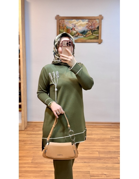 N PRİVE SOĞUK İPLİK TAKIM F17026 YEŞİL