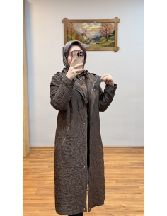 N PRİVE F14306 KAPŞONLU TRENÇKOT KAHVE 2