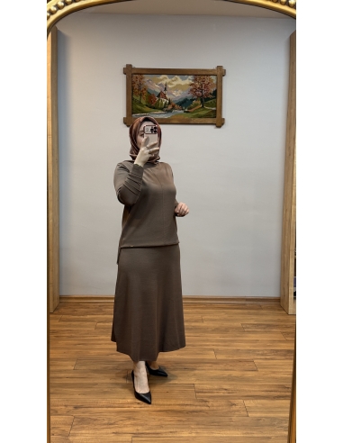 ALVİNA SOĞUK İPLİK TAKIM 45862 KAHVE