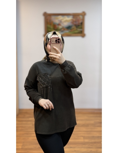 KAYRA SWEAT 31029 KAHVE