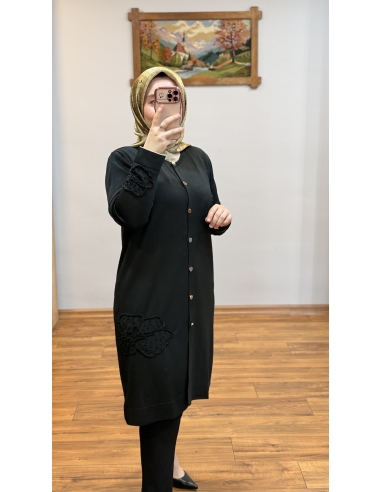 N PRİVE SOĞUK İPLİK HIRKA F17018 SİYAH