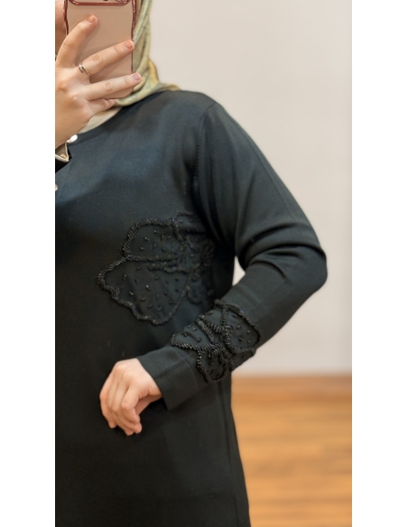 N PRİVE SOĞUK İPLİK HIRKA F17018 SİYAH