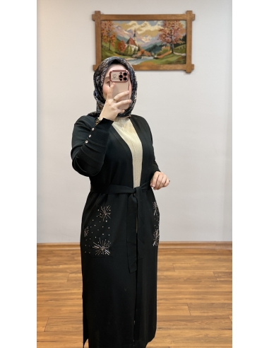 N PRİVE SOĞUK İPLİK HIRKA F17018 SİYAH