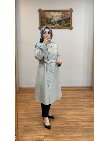 KAYRA %50 HAKİKİ YÜN PREMİUM KAŞE KABAN 17038 GRİ