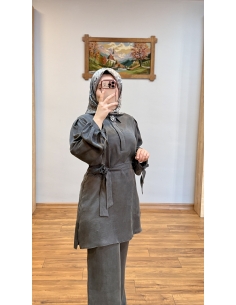 N PRİVE İPEK CUPRA TAKIM GRİ F19317 2