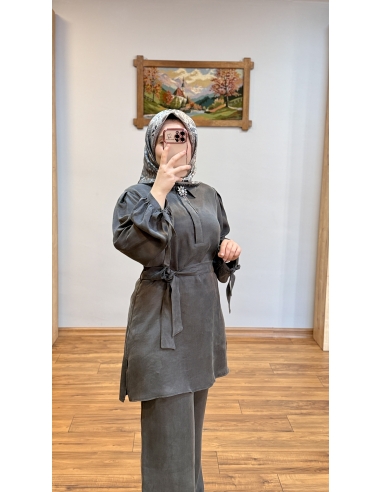 N PRİVE İPEK CUPRA TAKIM GRİ F19317